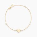 Histoire d'Or Bracelet Roselena Coeur Or Jaune Perle De Culture