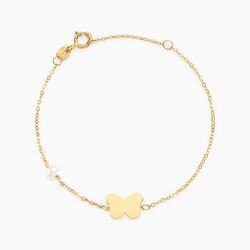 Histoire d'Or Bracelet Aurida Papillon Or Jaune Perle De Culture