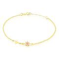 Histoire d'Or Bracelet Terrie Or Jaune Calcedoine Et Oxyde De Zirconium