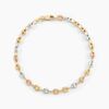 Histoire d'Or Bracelet Dami Maille Grain De Caf&eacute; Or Tricolore