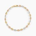 Bracelets sur Grenoble : Histoire d'Or Bracelet Dami Maille Grain De Caf&eacute; Or Tricolore