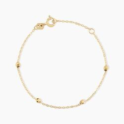Histoire d'Or Bracelet Chaine Boules Alternees Or Jaune