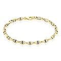 Bracelets sur Grenoble : Histoire d'Or Bracelet Carlo Or Bicolore Maille Marine Ronde