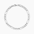 Histoire d'Or Bracelet Or Blanc Maille Altern&eacute;e 1/3