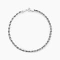 Bracelets sur Grenoble : Histoire d'Or Bracelet Cordelia Maille Corde Or Blanc