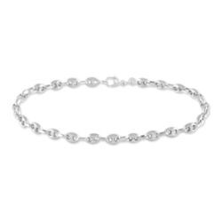 Histoire d'Or Bracelet Dami Maille Grain De Cafe Or Blanc