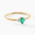 Histoire d'Or Bague Moss Or Jaune Emeraude Diamant