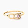 Histoire d'Or Bague Deonne Or Jaune Am&eacute;thyste Oxyde De Zirconium
