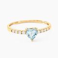 Bagues sur Grenoble : Histoire d'Or Bague Love Ring Or Jaune Topaze Oxyde De Zirconium