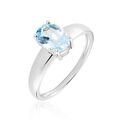 Histoire d'Or Bague Cassius Or Blanc Topaze Bleu Sky