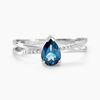 Histoire d'Or Bague Teresa Or Blanc Topaze Et Diamant