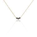 Histoire d'Or Collier Midnight Royalty Plaqu&eacute; Or Jaune Oxyde De Zirconium