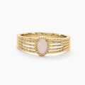 Histoire d'Or Bague Vintage Love Plaqu&eacute; Or Jaune Quartz