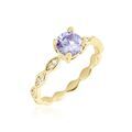 Histoire d'Or Bague Kurt Plaqu&eacute; Or Jaune Oxyde De Zirconium