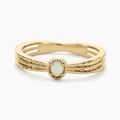 Histoire d'Or Bague Vintage Love Plaqu&eacute; Or Jaune Aventurine