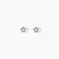 Histoire d'Or Boucles D'oreilles Puces Saya Argent Blanc Oxyde De Zirconium