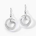 Histoire d'Or Boucles D'oreilles Pendantes Grizzel Argent Blanc Oxyde De Zirconium