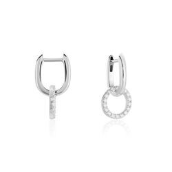 Histoire d'Or Cr&eacute;oles Riva Argent Blanc Oxyde De Zirconium