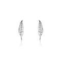 Histoire d'Or Boucles D'oreilles Puces Feath Argent Blanc Oxyde De Zirconium