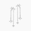 Histoire d'Or Boucles D'oreilles Pendantes Astre Precieux Argent Blanc Oxyde