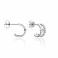Histoire d'Or Boucles D'oreilles Puces Forrest Argent Rhodi&eacute; Oxyde De Zirconium