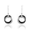 Histoire d'Or Boucles D'oreilles Pendantes Grizzel Argent Blanc C&eacute;ramique Et Oxyde