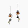 Histoire d'Or Boucles D'oreilles Pendantes Murriel Argent Blanc Ambre