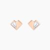 Histoire d'Or Boucles D'oreilles Puces Rossana Argent Rose Pierre De Synthese
