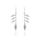 Histoire d'Or Boucles D'oreilles Pendantes Alli Argent Blanc