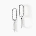 Histoire d'Or Boucles D'oreilles Pendantes Cedrine Argent Blanc