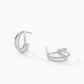Boucles d'oreille sur Grenoble : Histoire d'Or Cr&eacute;oles Louisette Argent Blanc