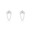 Boucles d'oreille sur Grenoble : Histoire d'Or Boucles D'oreilles Pendantes Stilla Argent Blanc