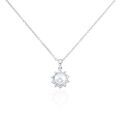 Colliers sur Grenoble : Histoire d'Or Collier Argent Blanc Cheri Perle De Culture Oxydes De Zirconium