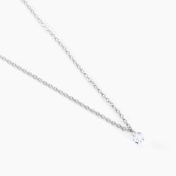 Histoire d'Or Collier Court Argent Blanc Constantin Oxyde De Zirconium