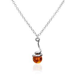 Histoire d'Or Collier Famata Argent Blanc Ambre