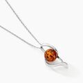 Histoire d'Or Collier Hilarionne Argent Blanc Ambre