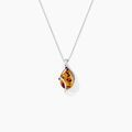 Colliers sur Grenoble : Histoire d'Or Collier Wahiba Argent Blanc Ambre
