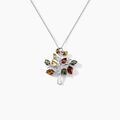 Colliers sur Grenoble : Histoire d'Or Collier Chahida Argent Blanc Ambre