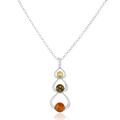Histoire d'Or Collier Agneta Argent Blanc Ambre