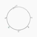 Chaine sur Grenoble : Histoire d'Or Cha&icirc;ne De Cheville Heidi Argent Blanc Oxyde De Zirconium