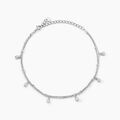 Chaine sur Grenoble : Histoire d'Or Cha&icirc;ne De Cheville Heidi Argent Blanc Oxyde De Zirconium