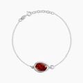Bracelets sur Grenoble : Histoire d'Or Bracelet Hilda Argent Blanc Ambre