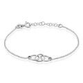 Bracelets sur Grenoble : Histoire d'Or Bracelet Flat Argent Blanc