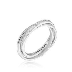 Histoire d'Or Bague Tahti Argent Blanc Oxyde De Zirconium