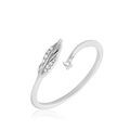 Histoire d'Or Bague Feath Argent Blanc Oxyde De Zirconium