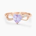 Histoire d'Or Bague Atieno Argent Rose Oxyde De Zirconium