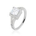 Histoire d'Or Bague Solitaire Wilona Argent Blanc Oxyde De Zirconium