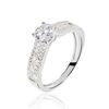 Histoire d'Or Bague Solitaire Hamane Argent Blanc Oxyde De Zirconium