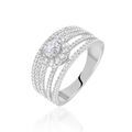 Histoire d'Or Bague Solitaire Iolente Argent Oxyde De Zirconium