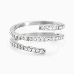 Histoire d'Or Bague Argent Blanc Bennett Oxydes De Zirconium